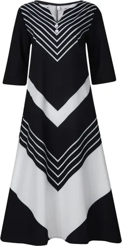 Vista 2 de Vestido casual de verano para mujer, con botones, cuello en V, sin mangas, con bolsillos, para vacaciones, vestido floral de verano a media pierna