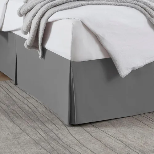 Vista 14 de Nestl Falda de cama individual blanca – Falda de cama de tamaño individual de 14 pulgadas de caída – Faldas de cama de microfibra cepillada – Falda