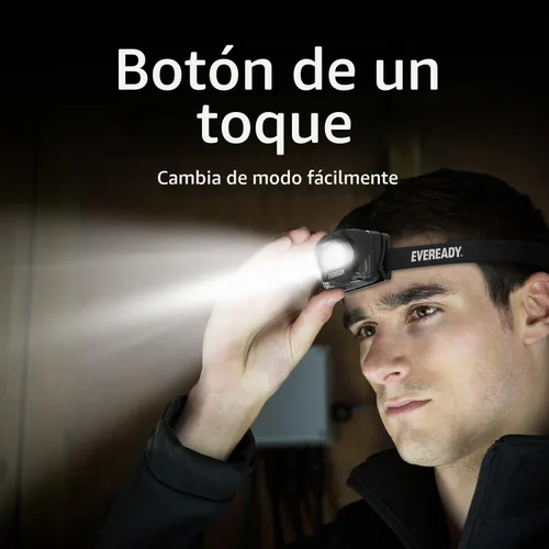 Vista 4 de Eveready Linterna frontal recargable LED, faro resistente al agua para exteriores, camping y luz de trabajo mecánico
