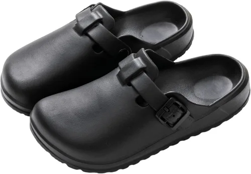 Vista 10 de Zuecos de jardín para mujer, zapatos cómodos de EVA sin cordones, bonitos zuecos impermeables impresos para enfermeras, hogar, exteriores, cocina