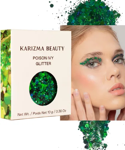 Vista 18 de KARIZMA 24K Gold Purpurina holográfica dorada Purpurina gruesa de 0.35 onzas para la cara, el cabello, los ojos y el cuerpo, para mujer. Purpurina