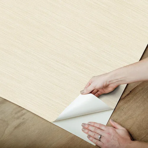 Vista 7 de RoomMates Stella RMK12775PL - Papel tapiz para despegar y pegar, color crema