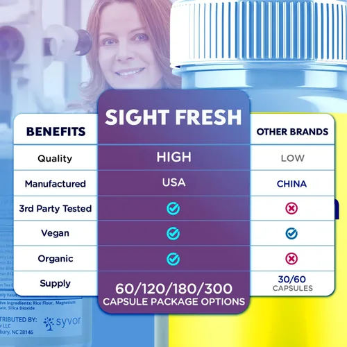 Vista 3 de Sight Fresh - Cápsulas Sight Fresh Advanced Vision Support Puills - Cápsula natural SightFresh que apoya la salud y el bienestar de los ojos