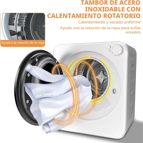 Vista 4 de DOGHLY Juego de lavadora completamente automática de 17 libras y secadora de ropa de 1.8 pies cúbicos Portable Washer and Dryer Combo for