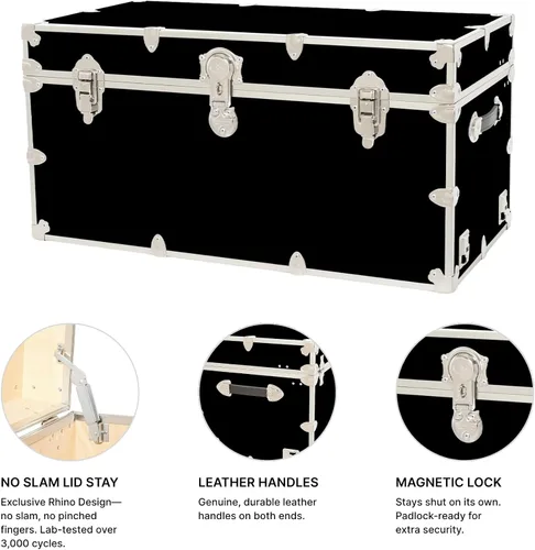 Vista 4 de Rhino Classic XXL - Baúl de almacenamiento, baúl de dormitorio Negro