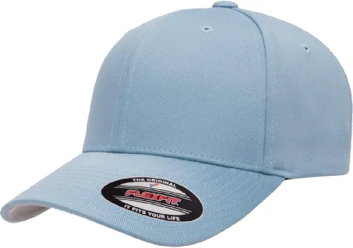Vista 51 de Gorra de béisbol Flexfit Wooly Combed Premium de 6 paneles estructurada Ajuste elástico Paquete al por mayor disponible Negro