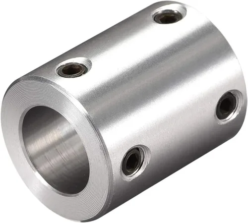 Vista 5 de uxcell 0.197 in a 0.472 in de diámetro interior rígido acoplamiento conjunto tornillo L25XD20 aleación de aluminio,Conector de acoplador