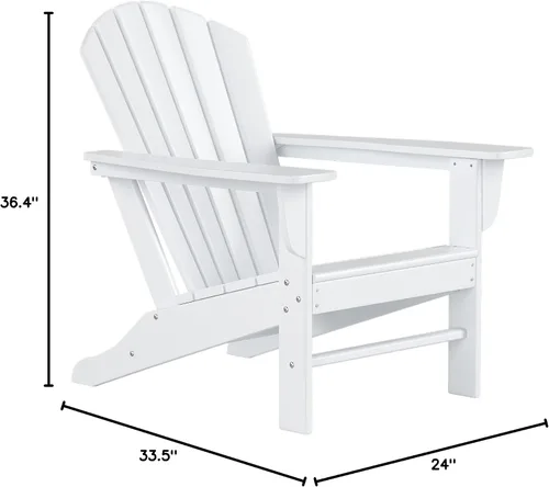 Vista 36 de WestinTrends Dylan - Silla Adirondack para exteriores (juego de 2), color blanco
