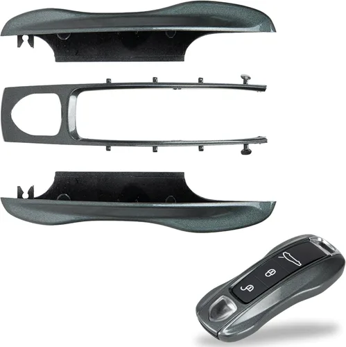 Vista 23 de Funda de llavero pintada de 3 piezas de repuesto - Compatible con llavero Porsche, MK1 (Gris Ágata)