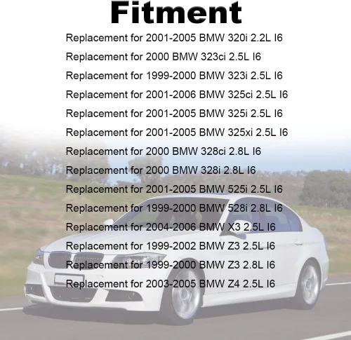Vista 2 de JDMON Inyectores de combustible de repuesto para BMW 320i 323i 325ci 325i 325xi 525i 528i X3 Z3 Z4 2.2L 2.5L 2.8L I6 1427240 1439800 FJ663 852-12172