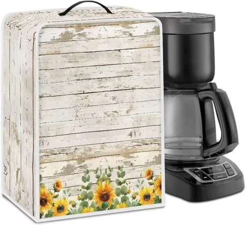 Vista 69 de DISNIMO Cubierta antipolvo para cafetera de mariposa azul, fundas para máquina de hacer café de cocina con mango superior, cubierta