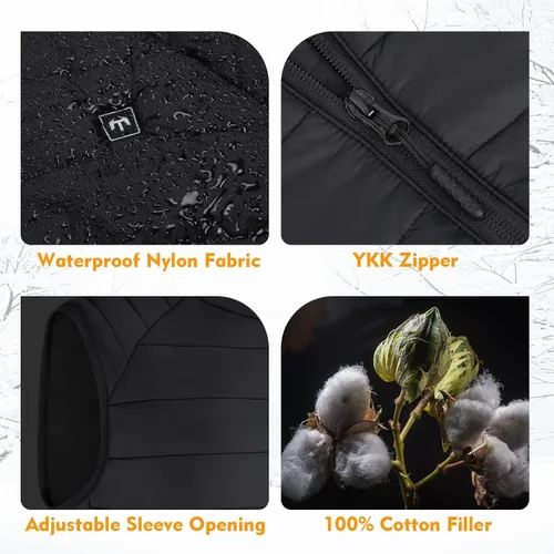 Vista 4 de HEATOO Chaleco térmico para hombre chaquetas de calefacción ligeras con batería de 10000 mAh 74 V para esquí pesca en hielo caza