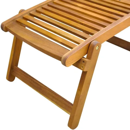 Vista 6 de vidaXL Tumbona, silla de patio con reposapiés, tumbona plegable, tumbona para patio trasero, piscina, porche, balcón, playa, madera de acacia maciza