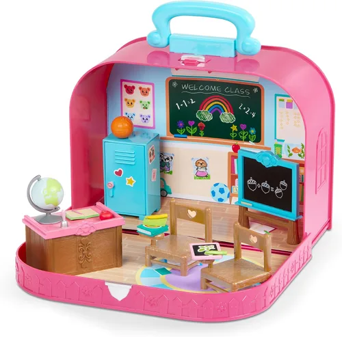 Vista 10 de Li'l Woodzee z - Juego de casa de muñecas portátil para dormitorio con 2