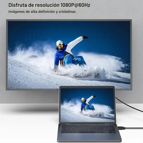 Vista 4 de BENFEI - Cable HDMI a VGA de 3 pies, cable unidireccional HDMI (fuente) a VGA (pantalla) (macho a macho) compatible con computadora, computadora
