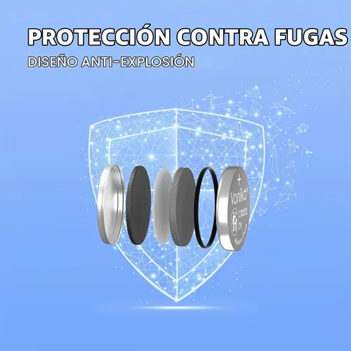 Vista 4 de Voniko Pilas de litio CR2032 de 3 V para seguridad infantil, compatibles con AirTag, llaveros, termómetros, básculas, 7 años de vida útil