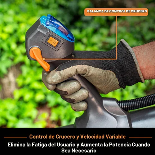 Vista 5 de LawnMaster Mochila sin tirones soplador de hojas de 31cc motor de 2 ciclos