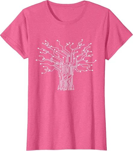Vista 23 de Electronics Technician Binary Tree - Electrical Engineer T-Shirt Asphalt Grey