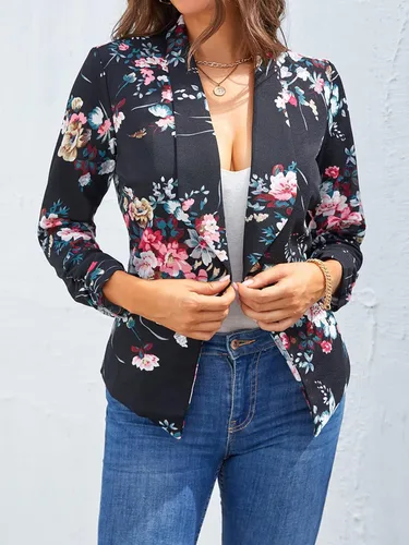 Vista 6 de Unifizz Blazer Casual para Mujer con Bolsillos Frente Abierto Cardigan Chaqueta de Trabajo Oficina Manga 34