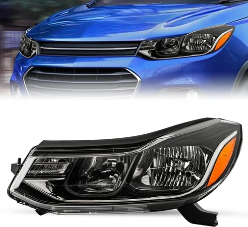 Vista 7 de SOCKIR Conjunto de faros delanteros Compatible con 2017-2022 Chevy TRAX sin DRL LED, no proyector, halógeno de reemplazo estilo OE, lámparas