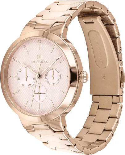 Vista 2 de Tommy Hilfiger Reloj multifunción de cuarzo de acero inoxidable y pulsera para mujer color clavel modelo 1782076 Carnation Reloj de cuarzo