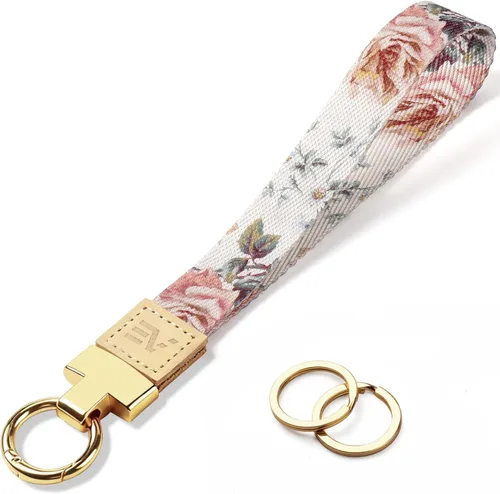 Vista 10 de EcoVision - Llaveros lindos con correa para llaves, llavero de muñeca para mujer, correa de insignia con 2 argollas para llaves