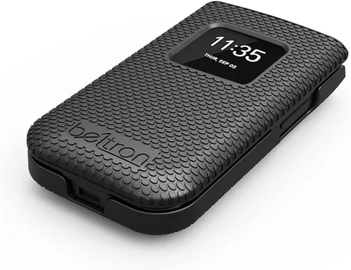 Vista 5 de BELTRON Funda para Nokia 2720 V Flip Phone, funda protectora a presión (Verizon 2720V) - Negro