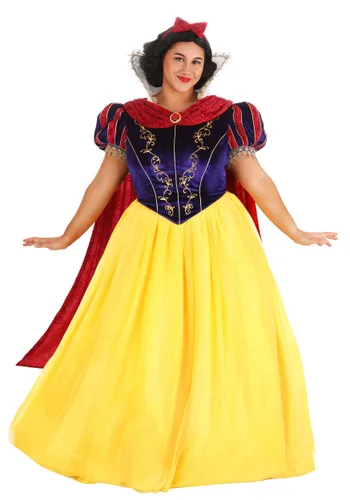 Vista 8 de Disfraz Premium de Blancanieves para Mujer Talla Plus Multicolor