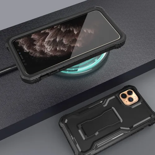 Vista 6 de FITO Compatible con iPhone 11 Pro Max, funda de doble capa a prueba de golpes resistente con protector de pantalla para iPhone 11 Pro Max y iPhone