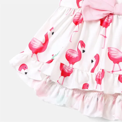 Vista 4 de PATPAT Conjunto de ropa de bebé niña de manga corta con volantes y pantalones florales