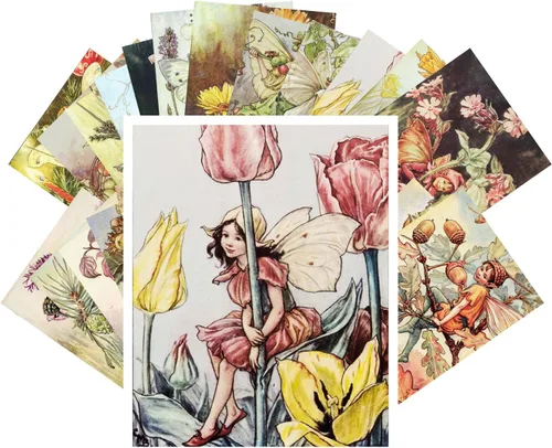 Vista 10 de Postales vintage 24 unids oriental y medieval cuentos caballero princesse Vintage libro ilustración