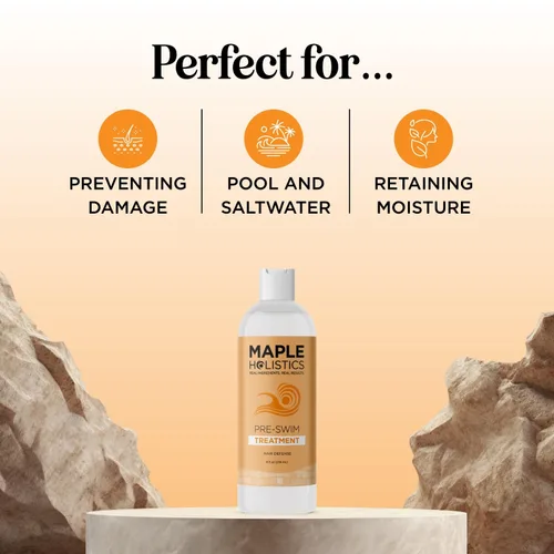 Vista 12 de Tratamiento de protección capilar con cloro para antes de nadar, protector de cabello de agua salada y piscina para nadar con barrera protectora