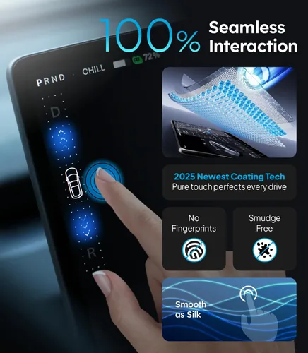 Vista 4 de Wigoo Protector de pantalla para Tesla 2025 Model Y Premium y Model 3 HD [sin huellas dactilares y transparente HD] Modelo 3 (2024 ~ 2026)/2025