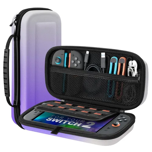 Vista 27 de TiMOVO Carrying Case for Nintendo Switch 2 (2025), Large Capacity Protective Hard Shell Portable Travel Case Pouch for Switch 2, with 10 Game Card
