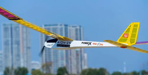 Vista 6 de Balsa Wood Glider Plane F25 AION-25 - Kit de avión de vela sin ensamblar de 98.425 in (98 pulgadas) Envergadura grande RC planeador de vela F3P Kit