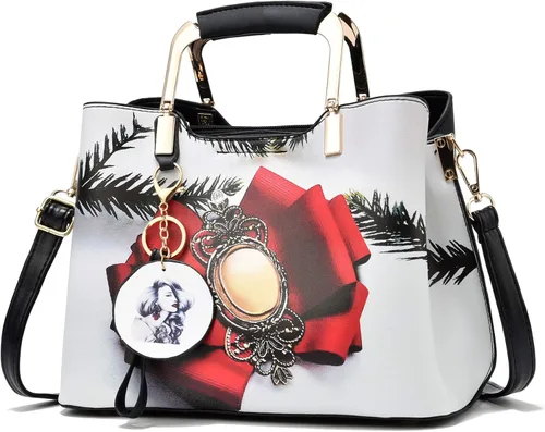 Vista 13 de Nevenka Monederos y bolsos para mujer con asa superior, bolsos de hombro de cuero para mujer
