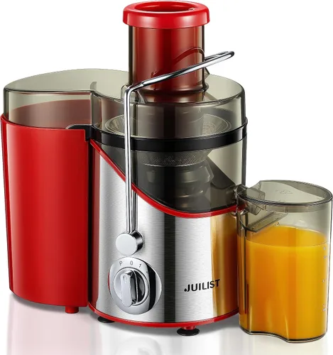 Vista 9 de Máquinas de exprimidor, Juilist Exprimidor de boca ancha de 3", extractor de jugo para vegetales y frutas con ajuste de 3 velocidades, motor de Negro