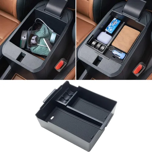 Vista 6 de TOPINSTALL Center Console Organizer for 2022-2026 Ford Maverick-Black Negro