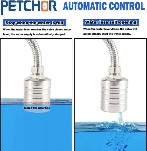 Vista 5 de Válvula de flotador de acero inoxidable 304 totalmente automática con control de nivel de agua, válvula de cierre automático de agua, válvula