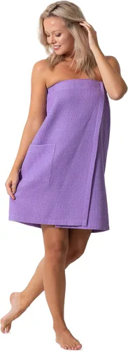 Vista 28 de Robe Direct Quick Dry, Lightweight Waffle Spa/Bath Wrap with Adjustable Closure & Elastic Top