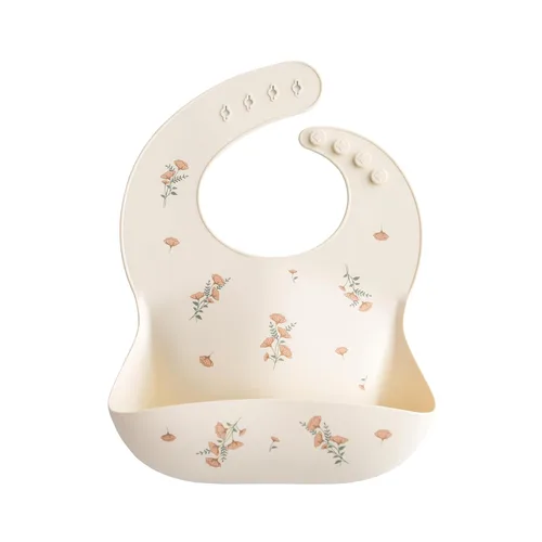 Vista 89 de Mushie - Babero de silicona para bebé, ajustable y resistente al agua (abejas) De 4 a 24 meses, lavable a máquina, correa ajustable