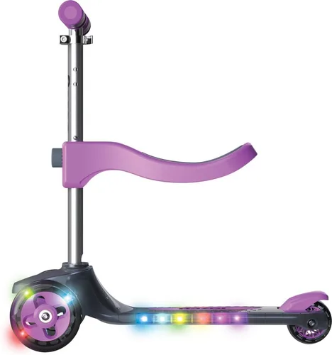 Vista 3 de Razor Rollie DLX, 3-Wheel Light-Up Scooter for Younger Children, Seated and Stand-Up Riding Options