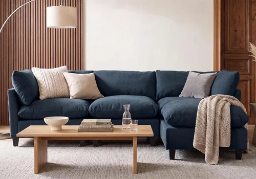 Vista 22 de Iroomy Sofá modular modular de felpilla de gran tamaño, asiento cómodo profundo, sofás de 2 plazas para sala de estar, color beige