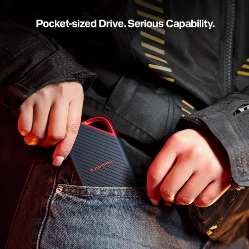 Vista 4 de Sandisk 4TB Extreme PRO Portable SSD, Up to 4000MB/s Read Speeds -New