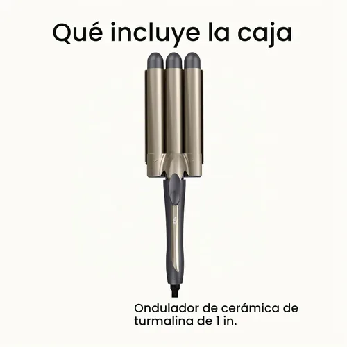 Vista 8 de INFINITIPRO by Conair - Rizador de 3 barriles, ondulador de pelo, crea ondas playeras, ondas de larga duración para uso en cabello medio a largo