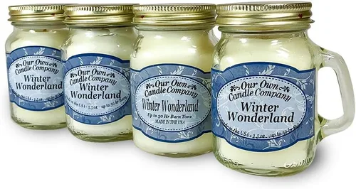 Vista 5 de Grandma's Kitchen - Mini vela perfumada en tarro Mason de Our Own Candle Company, 3.5 onzas (paquete de 4)