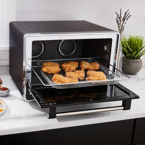 Vista 8 de KitchenAid Horno de convección dual de encimera con freidora de aire y sonda de temperatura - KCO224BM No-Flip Air Fry Basket and 360° Air Fry