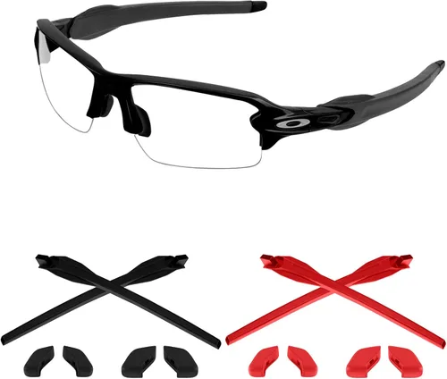 Vista 16 de Kits de goma de repuesto para orejeras y boquillas compatibles con Oakley Flak 2.0 OO9295 Flak 2.0 XL OO9188 Negro