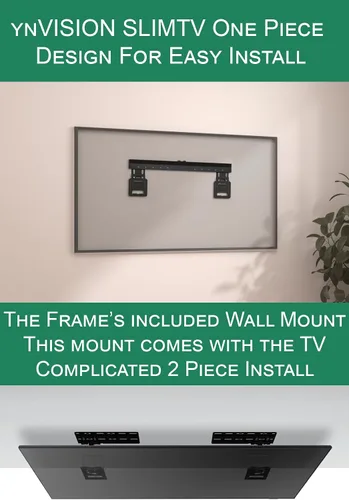 Vista 5 de ynVISION.Design Soporte de pared para TV ultra delgado con espacio micro Compatible con televisores Samsung Frame (2021-2026) para una fácil