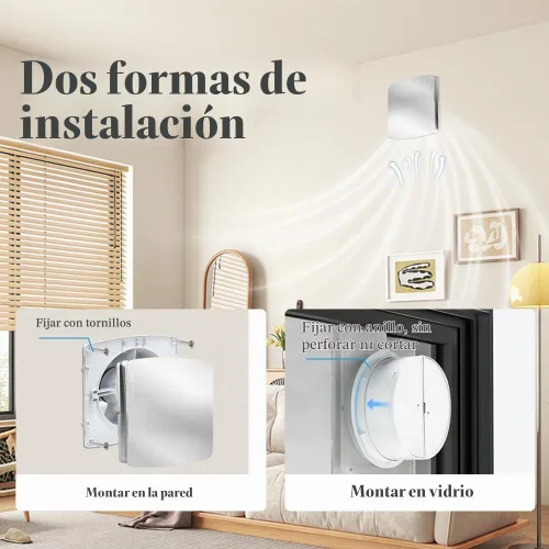 Vista 6 de WiseWater - Extractor de baño, 110 V CA 140 CFM, conducto de 6 pulgadas, ventilador extractor de panel de 7.6 pulgadas, ventilador de ventilación